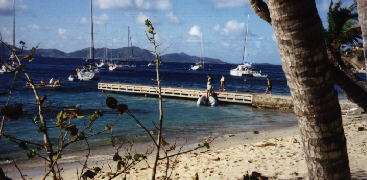 photo of a beach landscape with a pier